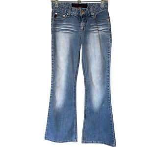 Mudd Yo! Flare Jeans Womens Size 3 Low Rise Light Wash Denim Y2K Retro 90s